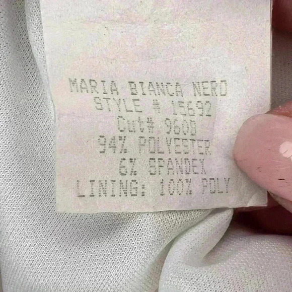 MARIA BIANCA NERO Olivia Lace Inset One-Shoulder Gown Ivory SZ 4 *Worn Once - Picture 10 of 11